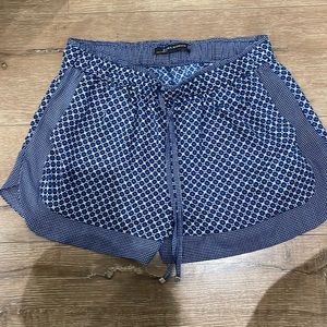 Blue and white Zara shorts